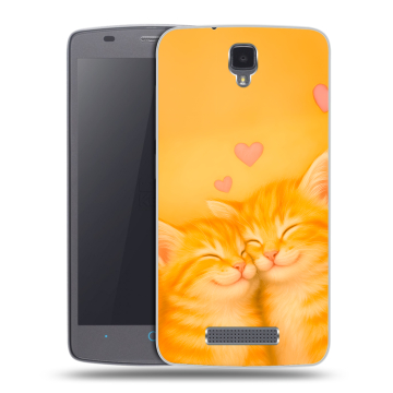 Силиконовый чехол на ZTE Blade L5 с принтом Милые котята