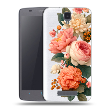 Силиконовый чехол на ZTE Blade L5 с принтом цветы
