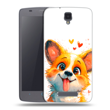 Силиконовый чехол на ZTE Blade L5 с принтом корги