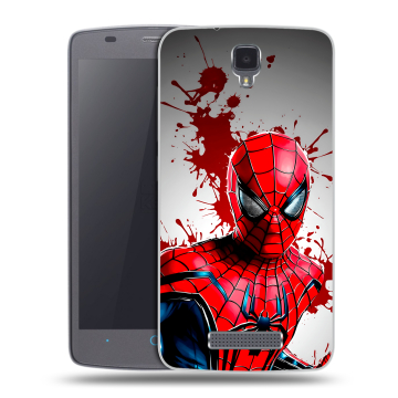 Силиконовый чехол на ZTE Blade L5 с принтом Spiderman Человек паук