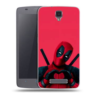 Силиконовый чехол на ZTE Blade L5 с принтом Дедпул Deadpool