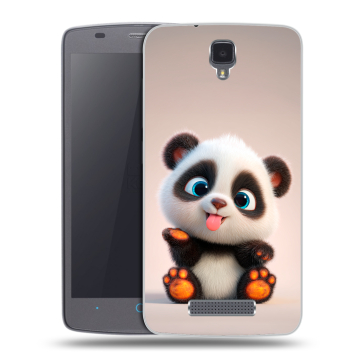 Силиконовый чехол на ZTE Blade L5 с принтом милая панда