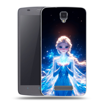 Силиконовый чехол на ZTE Blade L5 с принтом Холодное сердце Frozen