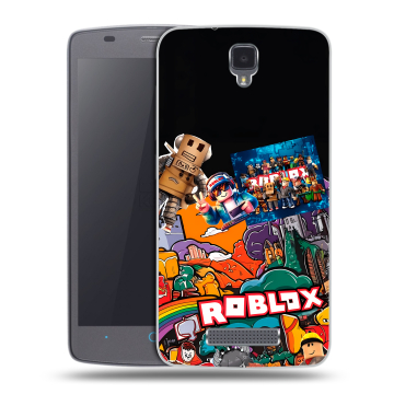 Силиконовый чехол на ZTE Blade L5 с принтом Roblox Роблокс