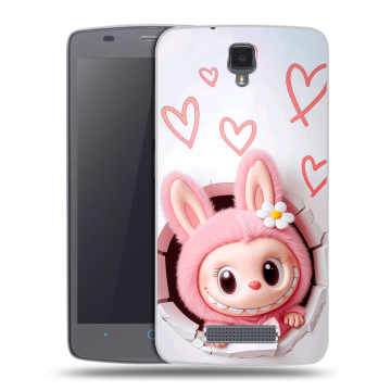 Силиконовый чехол на ZTE Blade L5 с принтом Labubu Лабубу