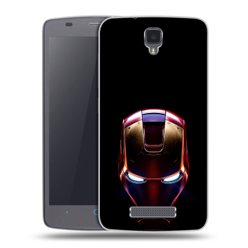 Силиконовый чехол на ZTE Blade L5 с принтом IronMan Железный человек