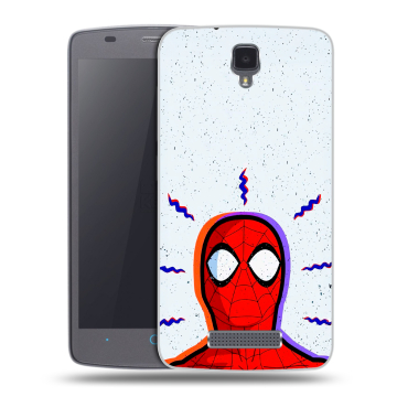 Силиконовый чехол на ZTE Blade L5 с принтом Spiderman Человек паук