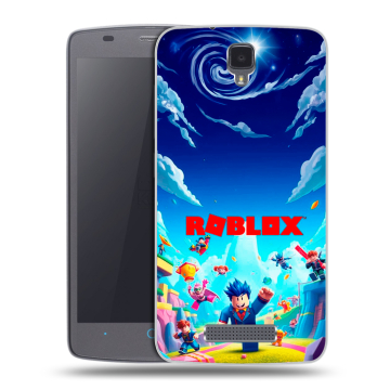 Силиконовый чехол на ZTE Blade L5 с принтом Roblox Роблокс