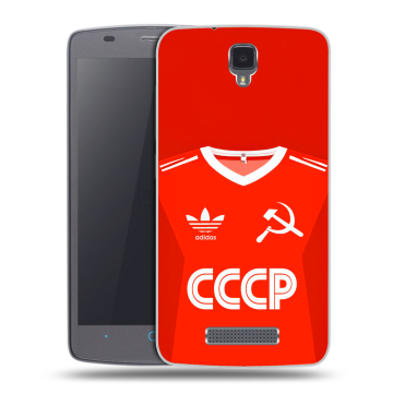 Силиконовый чехол на ZTE Blade L5 с принтом Флаг Герб СССР