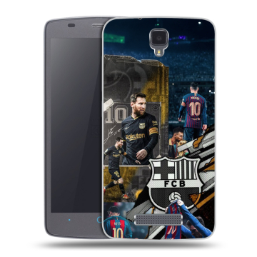 Силиконовый чехол на ZTE Blade L5 с принтом Messi Barcelona