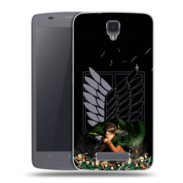 Силиконовый чехол на ZTE Blade L5 с принтом Атака титанов