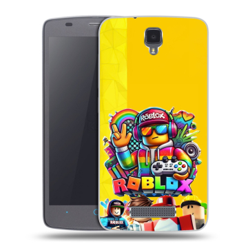 Силиконовый чехол на ZTE Blade L5 с принтом Roblox Роблокс