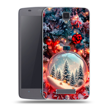 Силиконовый чехол на ZTE Blade L5 с принтом Новый год