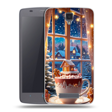 Силиконовый чехол на ZTE Blade L5 с принтом Новый год