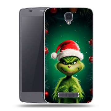 Силиконовый чехол на ZTE Blade L5 с принтом Гринч Новый год Рождество