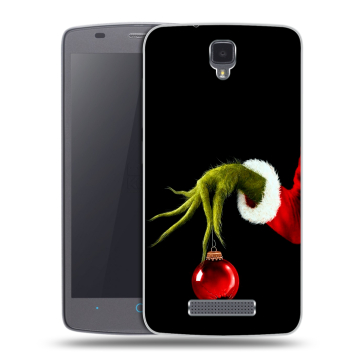 Силиконовый чехол на ZTE Blade L5 с принтом Новый год Гринч