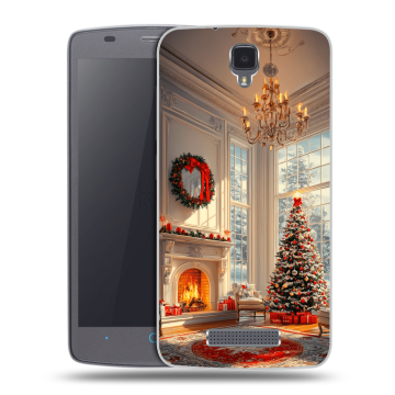 Силиконовый чехол на ZTE Blade L5 с принтом Новый год