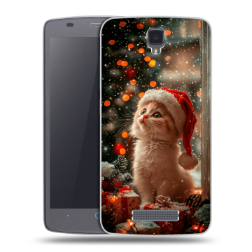 Силиконовый чехол на ZTE Blade L5 с принтом Новый год