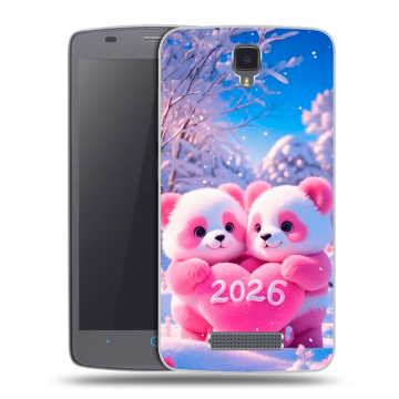Силиконовый чехол на ZTE Blade L5 с принтом Новый год