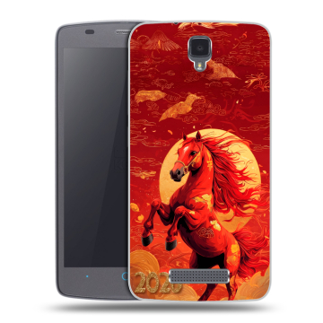 Силиконовый чехол на ZTE Blade L5 с принтом Новый год