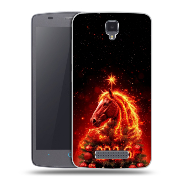 Силиконовый чехол на ZTE Blade L5 с принтом Новый год