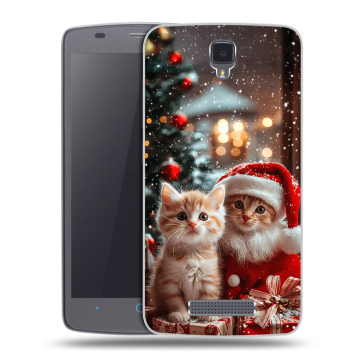 Силиконовый чехол на ZTE Blade L5 с принтом Новый год