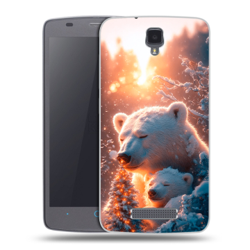 Силиконовый чехол на ZTE Blade L5 с принтом Новый год