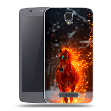 Силиконовый чехол на ZTE Blade L5 с принтом Новый год