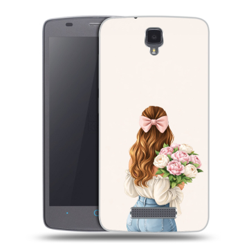 Силиконовый чехол на ZTE Blade L5 с принтом женский