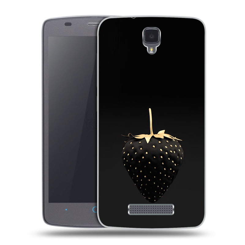 Силиконовый чехол на ZTE Blade L5 с принтом Черная клубника Силиконовый чехол на ZTE Blade L5 с принтом Черная клубника