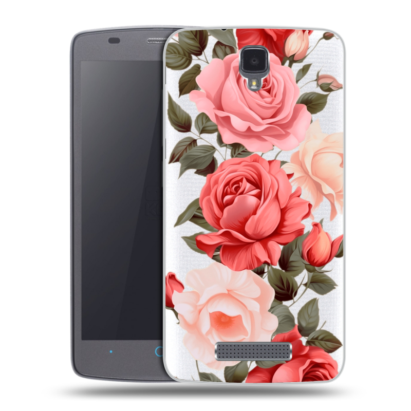 Силиконовый чехол на ZTE Blade L5 с принтом Розы Силиконовый чехол на ZTE Blade L5 с принтом Розы