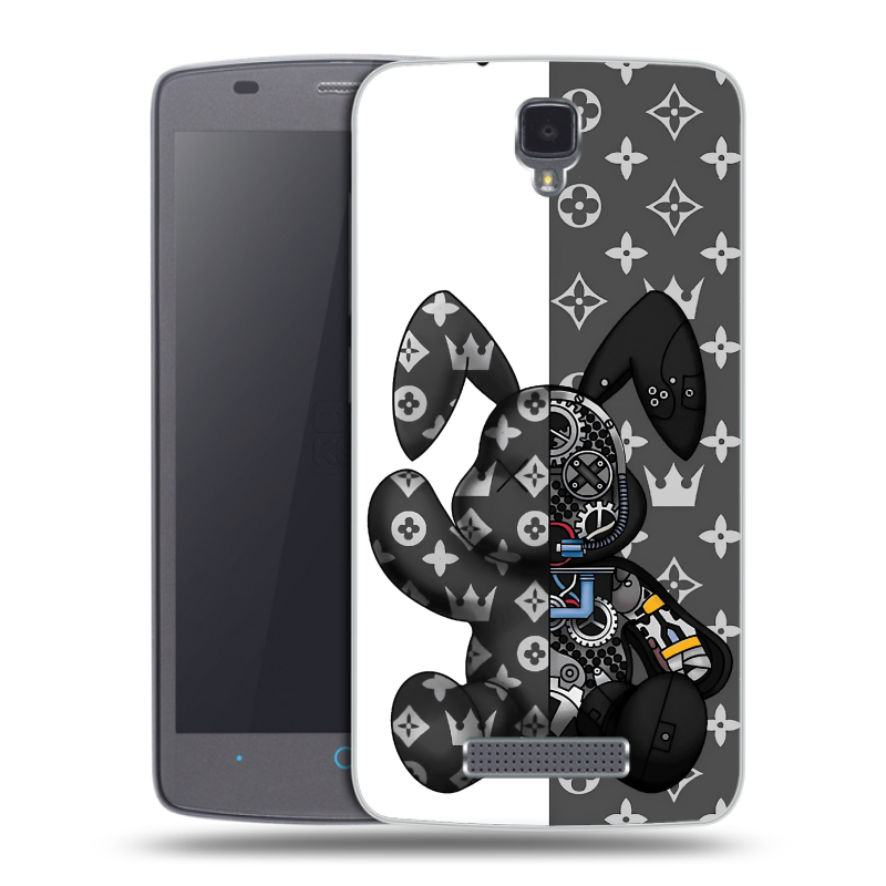Силиконовый чехол на ZTE Blade L5 с принтом Луи робот Силиконовый чехол на ZTE Blade L5 с принтом Луи робот