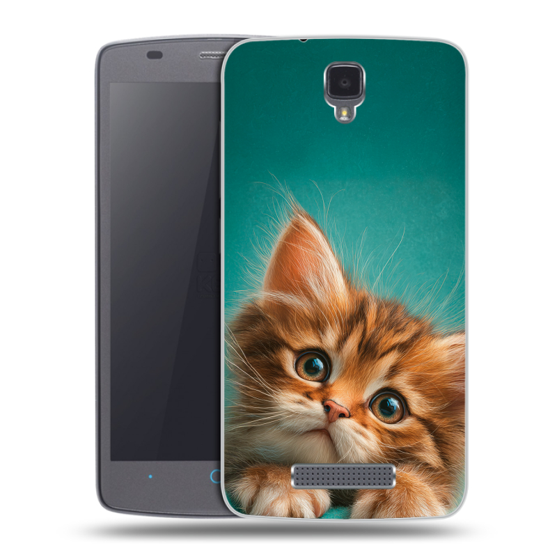 Силиконовый чехол на ZTE Blade L5 с принтом котенок Силиконовый чехол на ZTE Blade L5 с принтом котенок