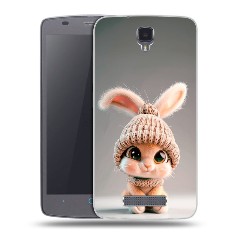 Силиконовый чехол на ZTE Blade L5 с принтом Кролик Силиконовый чехол на ZTE Blade L5 с принтом Кролик