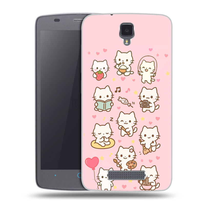 Силиконовый чехол на ZTE Blade L5 с принтом Hello Kitty Хелоу Кити Силиконовый чехол на ZTE Blade L5 с принтом Hello Kitty Хелоу Кити