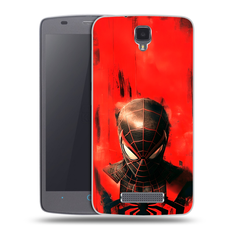 Силиконовый чехол на ZTE Blade L5 с принтом человек паук spiderman Силиконовый чехол на ZTE Blade L5 с принтом человек паук spiderman