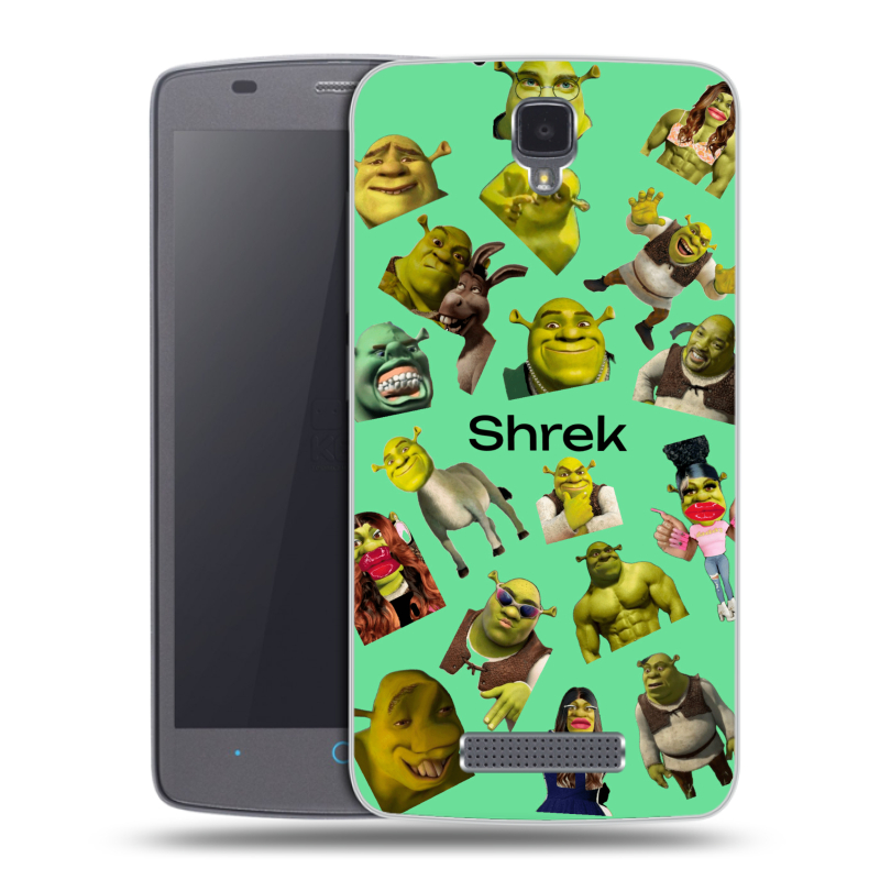 Силиконовый чехол на ZTE Blade L5 с принтом Шрек Shrek Силиконовый чехол на ZTE Blade L5 с принтом Шрек Shrek