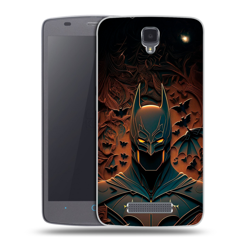Силиконовый чехол на ZTE Blade L5 с принтом Batman Бэтмен Силиконовый чехол на ZTE Blade L5 с принтом Batman Бэтмен