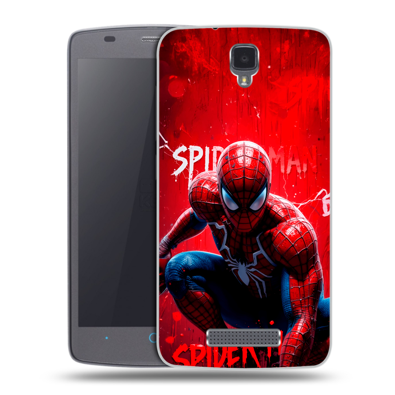 Силиконовый чехол на ZTE Blade L5 с принтом Spiderman Человек паук Силиконовый чехол на ZTE Blade L5 с принтом Spiderman Человек паук
