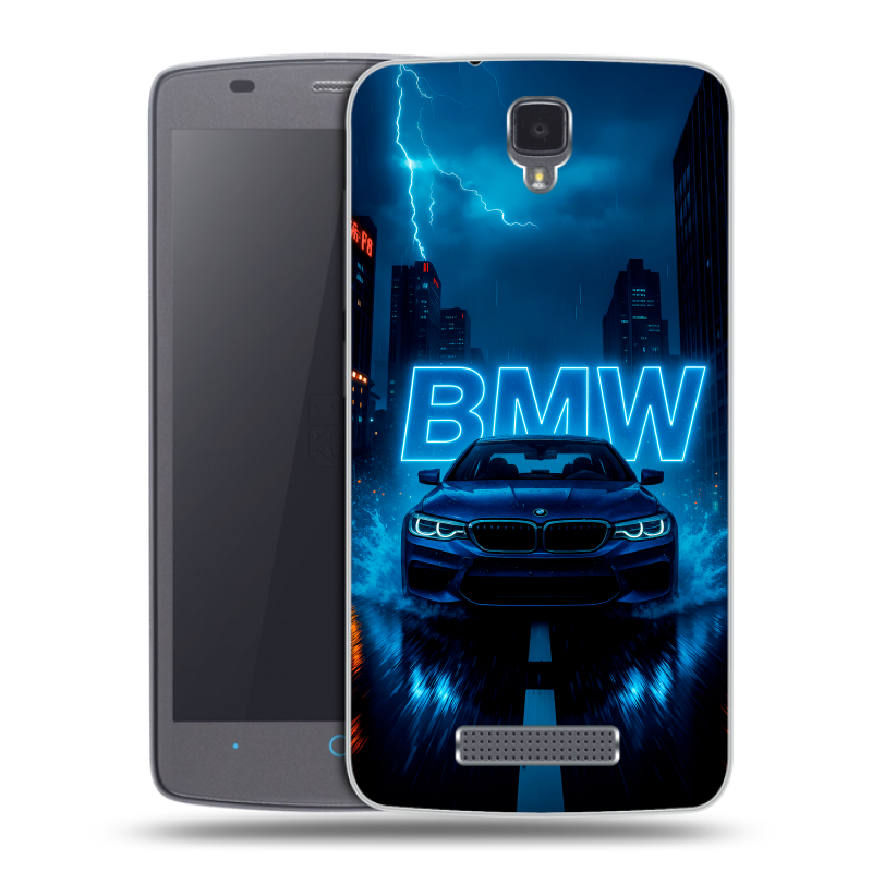 Силиконовый чехол на ZTE Blade L5 с принтом BMW БМВ Силиконовый чехол на ZTE Blade L5 с принтом BMW БМВ