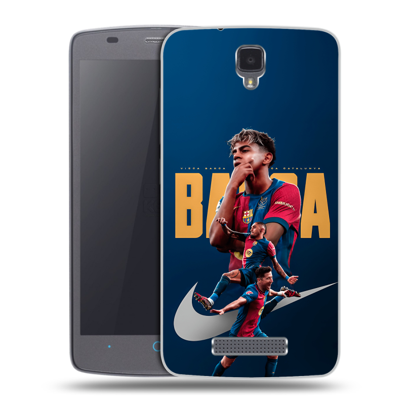Силиконовый чехол на ZTE Blade L5 с принтом Барселона Barca Yamal Силиконовый чехол на ZTE Blade L5 с принтом Барселона Barca Yamal