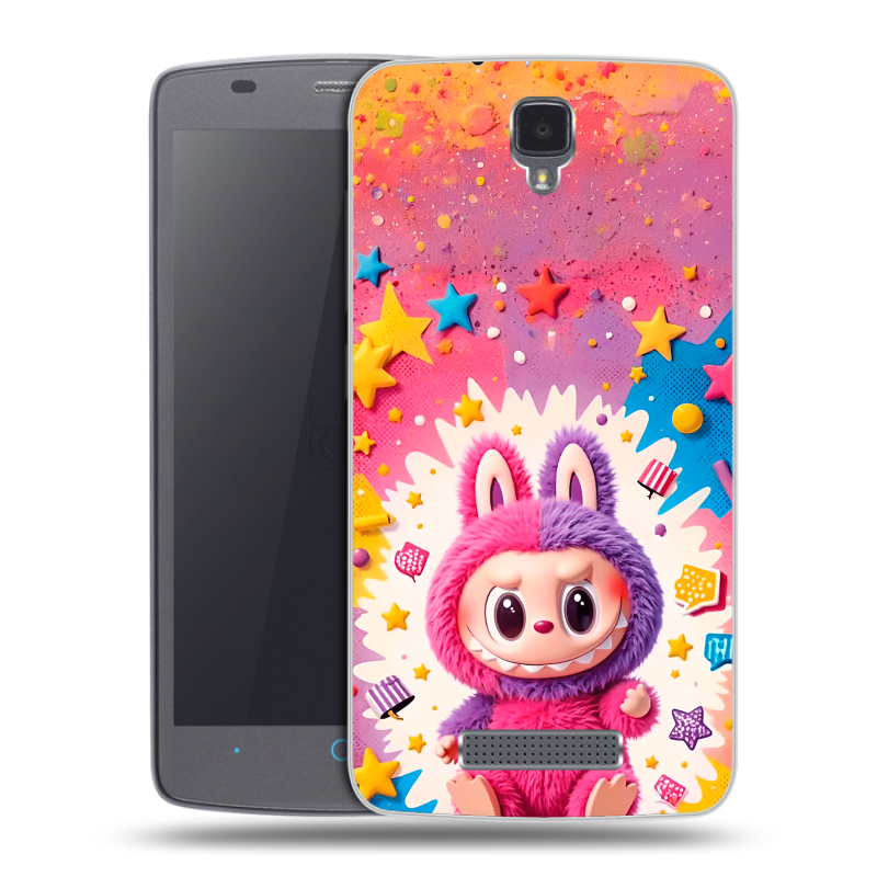 Силиконовый чехол на ZTE Blade L5 с принтом Labubu Лабубу Силиконовый чехол на ZTE Blade L5 с принтом Labubu Лабубу