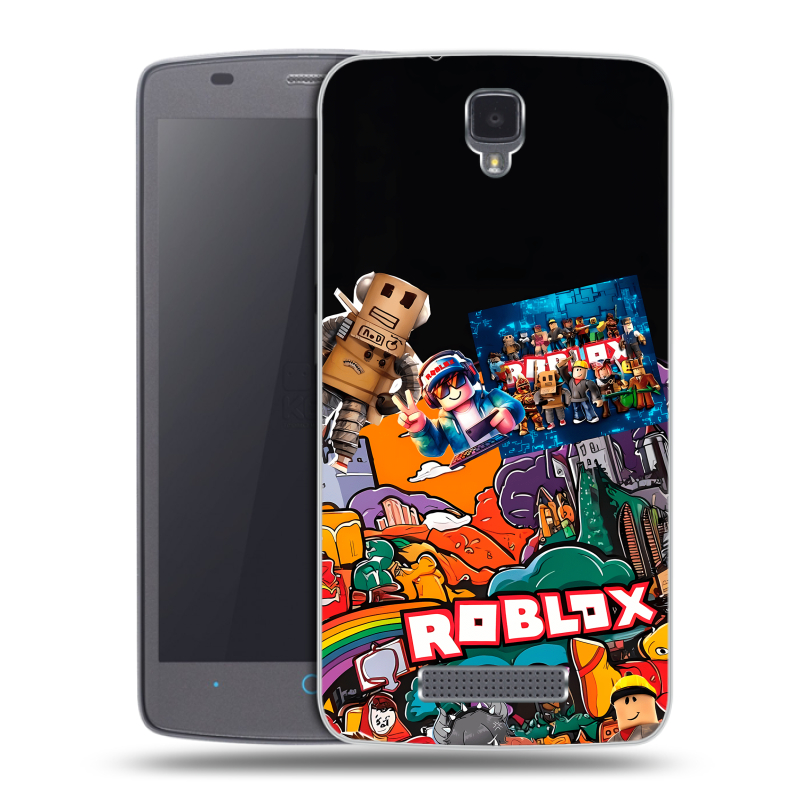Силиконовый чехол на ZTE Blade L5 с принтом Roblox Роблокс Силиконовый чехол на ZTE Blade L5 с принтом Roblox Роблокс