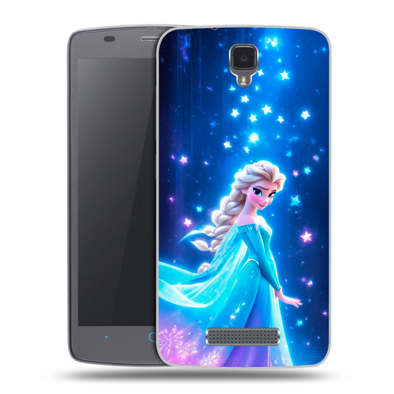 Силиконовый чехол на ZTE Blade L5 с принтом Холодное сердце Frozen Силиконовый чехол на ZTE Blade L5 с принтом Холодное сердце Frozen