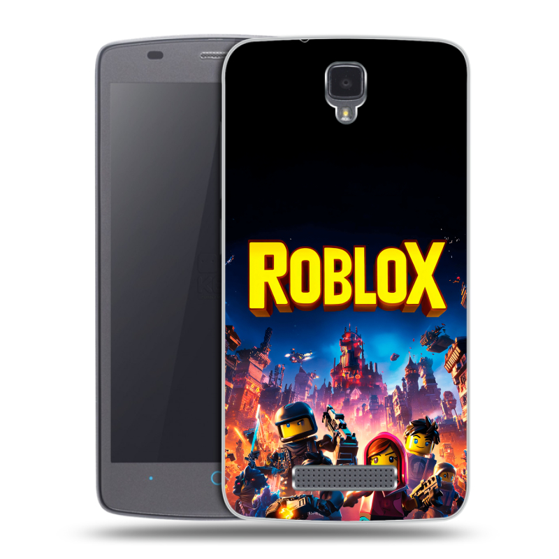 Силиконовый чехол на ZTE Blade L5 с принтом Roblox Роблокс Силиконовый чехол на ZTE Blade L5 с принтом Roblox Роблокс