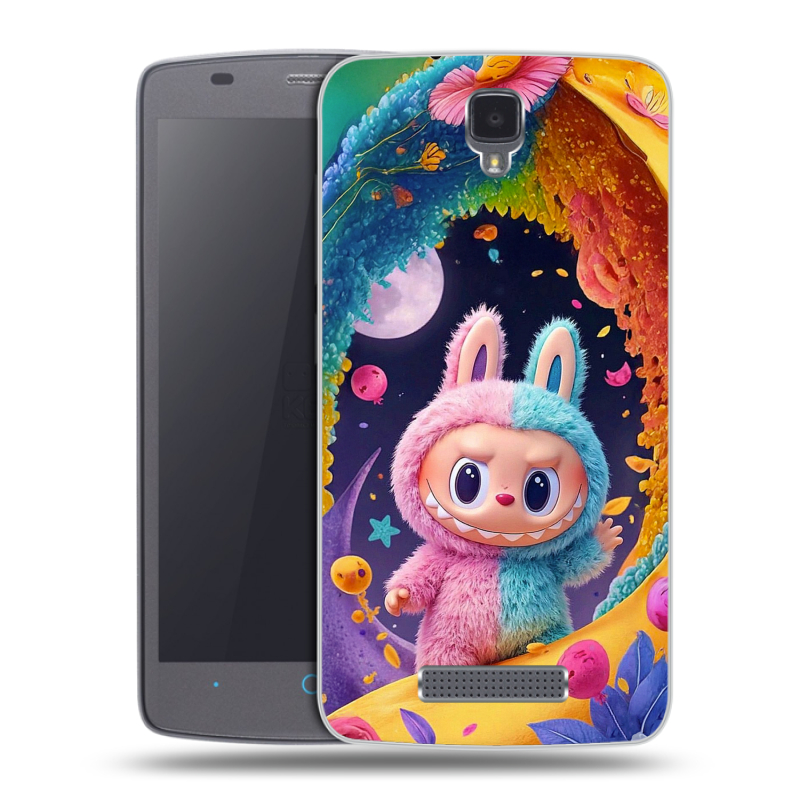 Силиконовый чехол на ZTE Blade L5 с принтом Labubu Лабубу Силиконовый чехол на ZTE Blade L5 с принтом Labubu Лабубу
