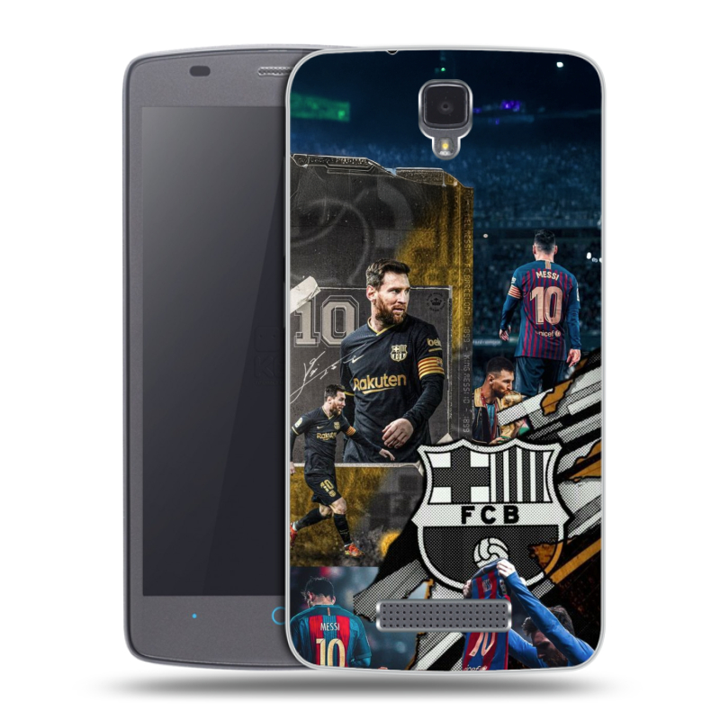 Силиконовый чехол на ZTE Blade L5 с принтом Messi Barcelona Силиконовый чехол на ZTE Blade L5 с принтом Messi Barcelona