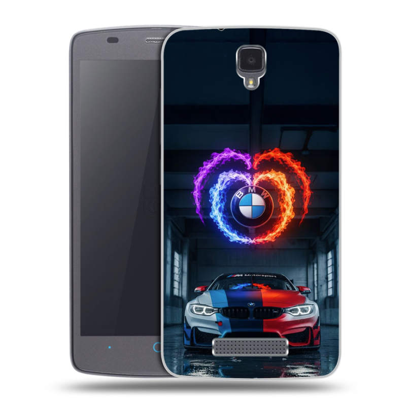 Силиконовый чехол на ZTE Blade L5 с принтом BMW БМВ Силиконовый чехол на ZTE Blade L5 с принтом BMW БМВ