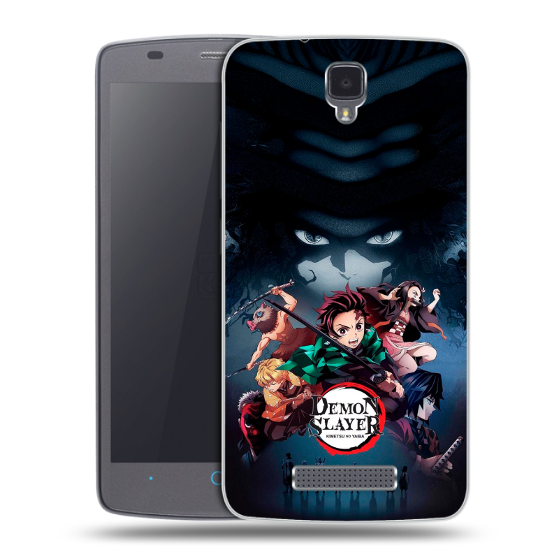 Силиконовый чехол на ZTE Blade L5 с принтом Demon Slayer Клинок рассекающий демонов Силиконовый чехол на ZTE Blade L5 с принтом Demon Slayer Клинок рассекающий демонов
