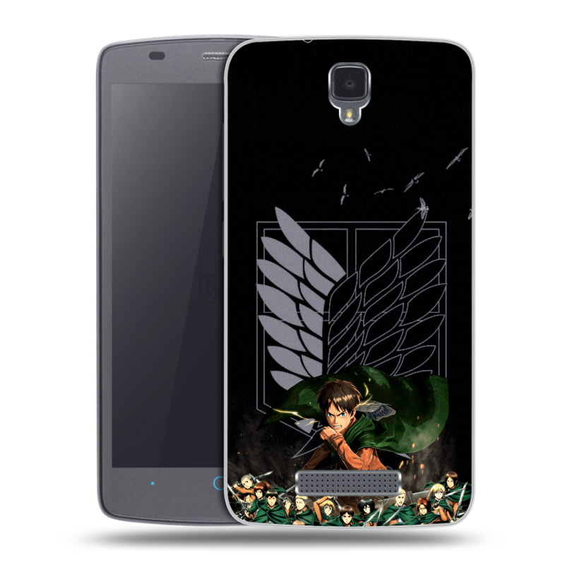Силиконовый чехол на ZTE Blade L5 с принтом Атака титанов Силиконовый чехол на ZTE Blade L5 с принтом Атака титанов